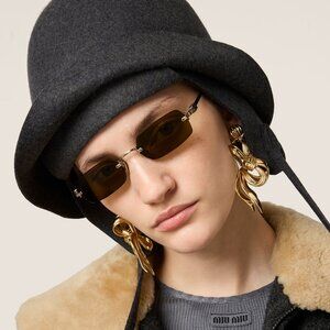 NEW MIU MIU SUNGLASSES MUB50S 26C09Z BROWN WOMEN MU B50S SMU B50